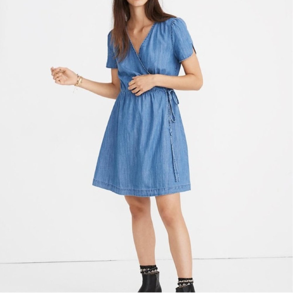 NWT Madewell Denim Wrap Dress: Small